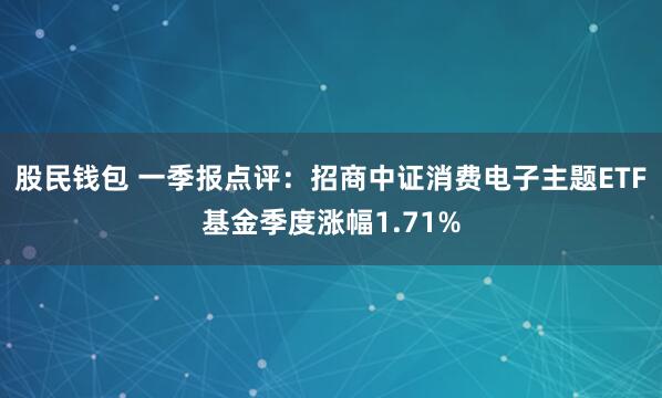 股民钱包 一季报点评：招商中证消费电子主题ETF基金季度涨幅1.71%